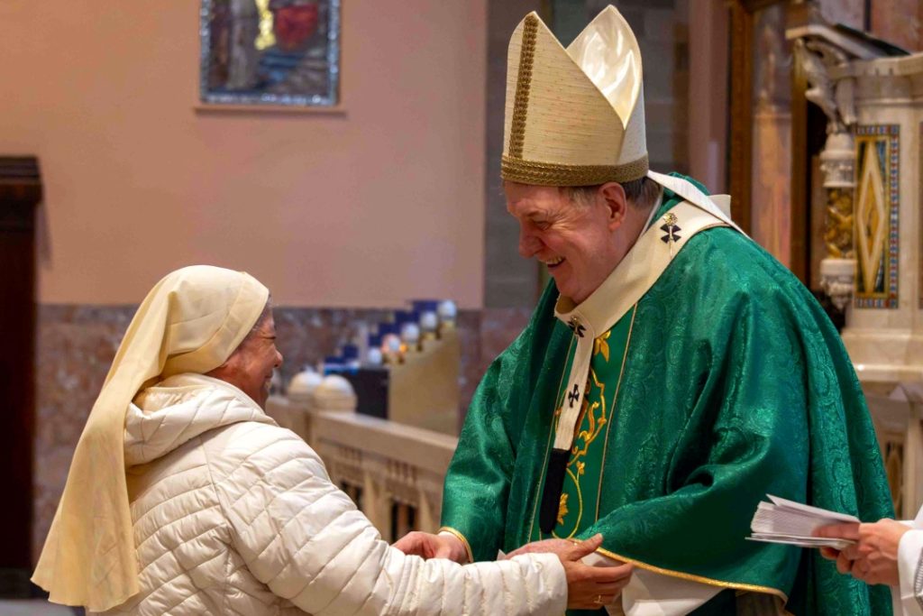 WCLM - Cardinal Tobin presents gift