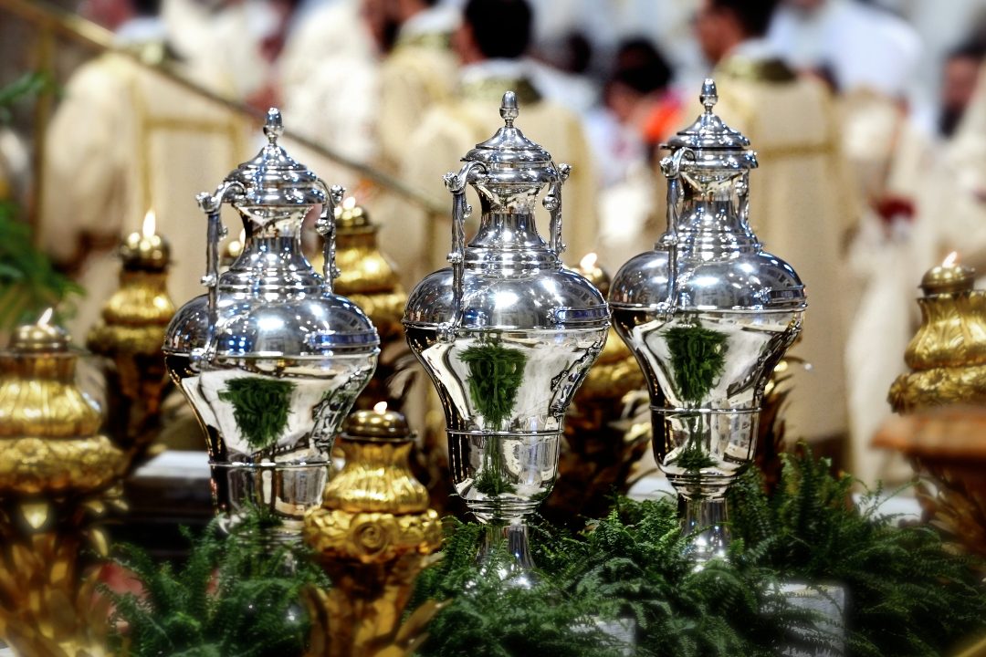 Holy oils at St Peters Basilica