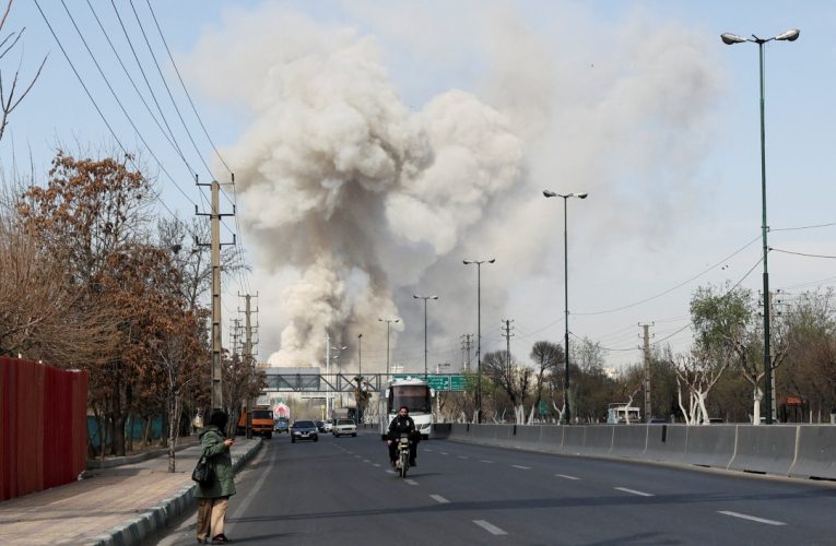 Smoke rises war Iran