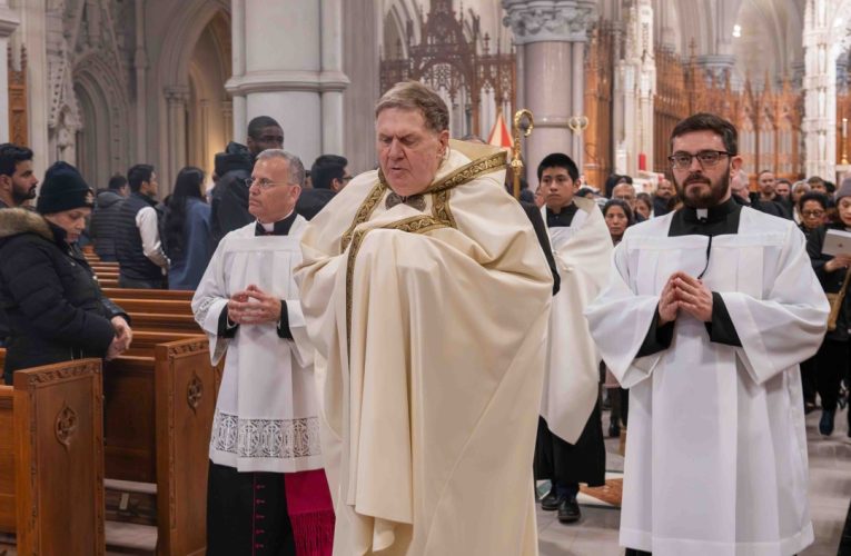 Cardinal Tobin with Blessed Sacrament Holy Thursday