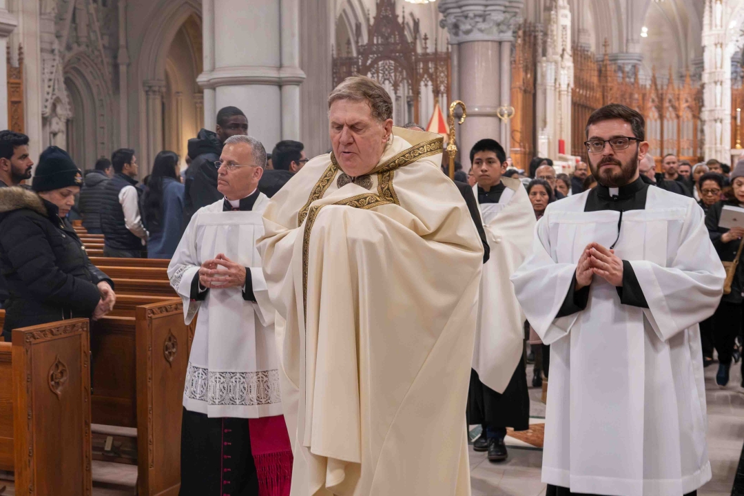 Cardinal Tobin with Blessed Sacrament Holy Thursday