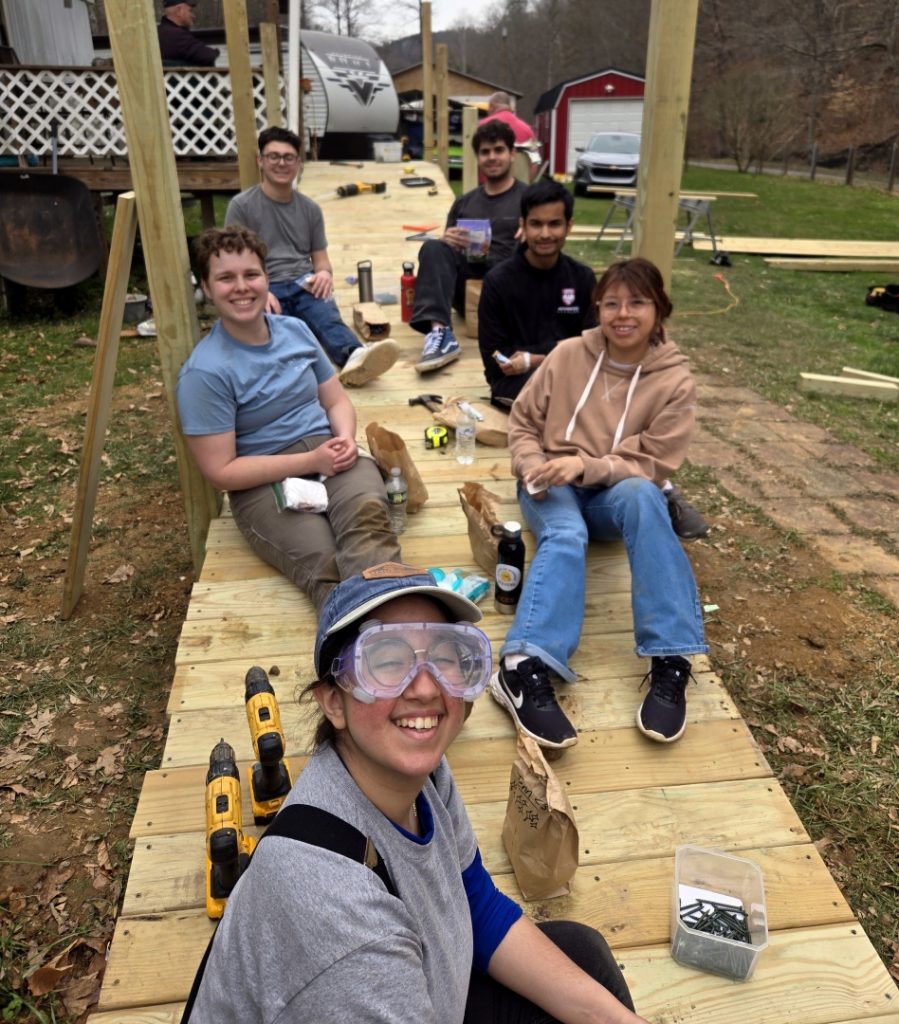 KMT - Students take a break during ramp build