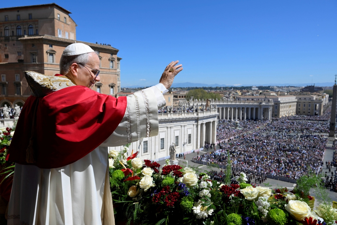 Pope Leo Balcony - Easter Sunday 2026 - St Peters Square