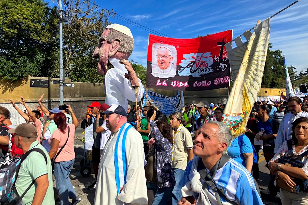 Prayer caravan for Pope Francis death anniversary Buenos Aires