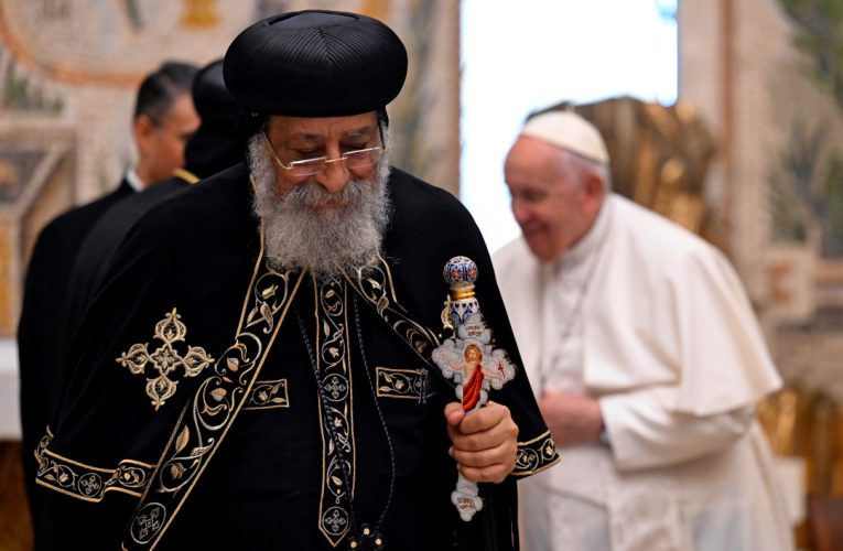 Coptic Patriarch Tawadros II and Pope Francis 2023 meeting