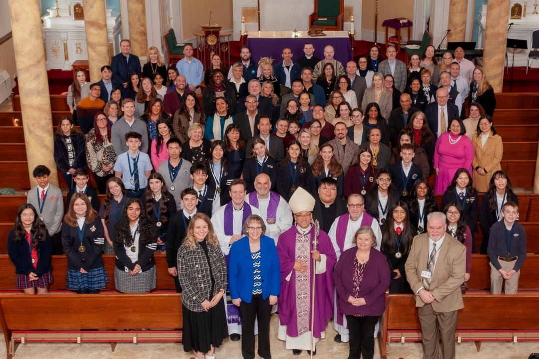 Bishop Chau with outstanding grads - cropped