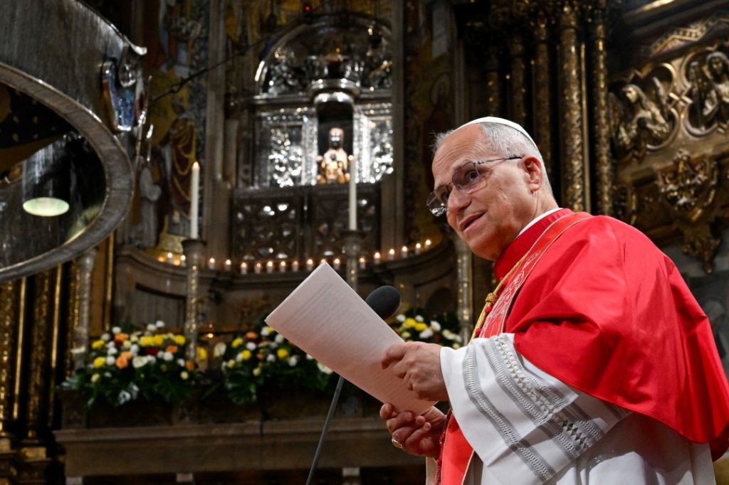 PLST - Pope Leo speaks at Monstery of Montserrat Spain