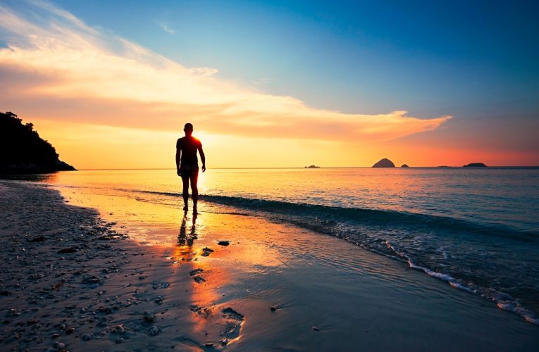 sunset on beach