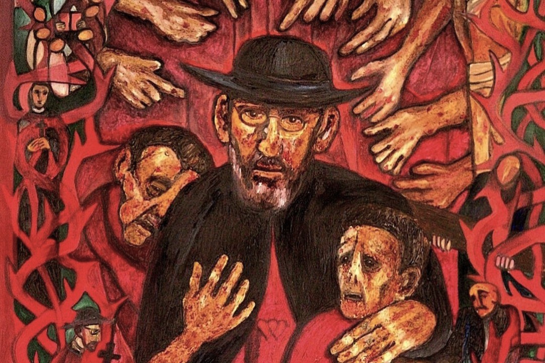 Fr Damien painting