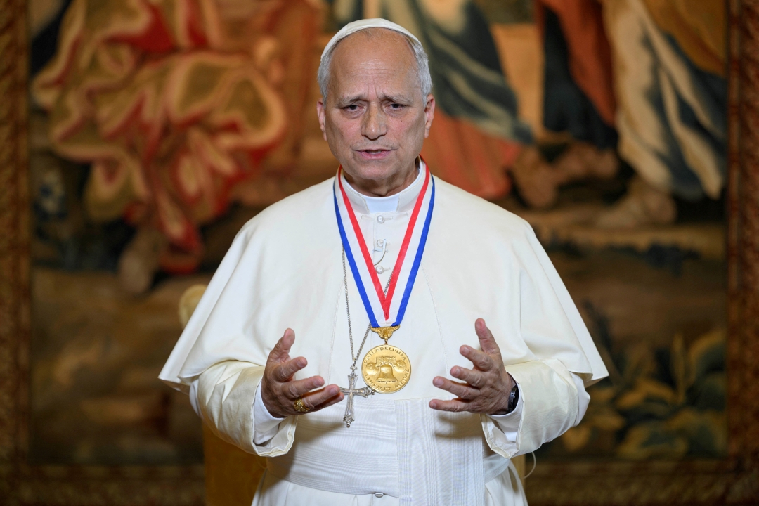 Pope Leo accepts Liberty Medal
