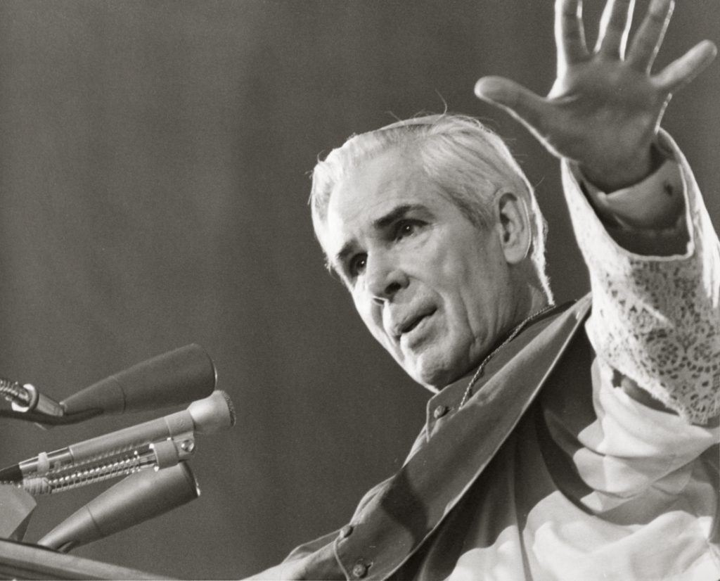 Fulton Sheen preaching - OSV File Photo