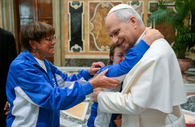 Pope with Special Olympian