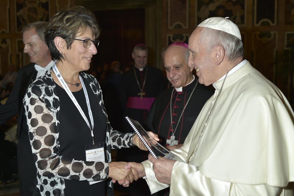 Anne Masters meets Pope Francis