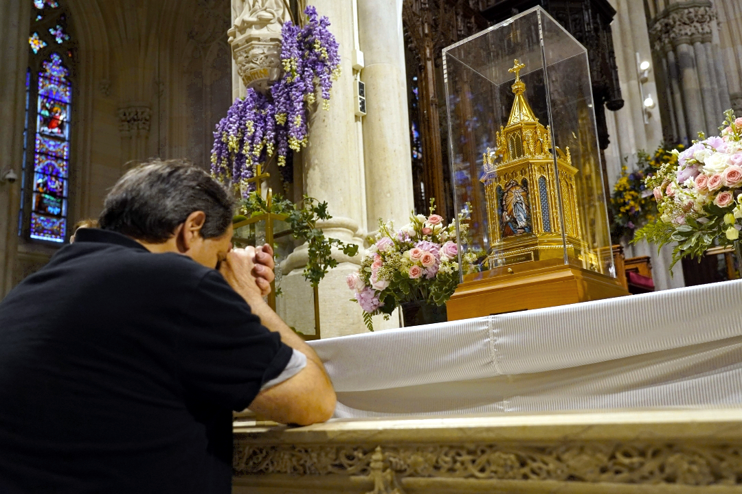 St Bernadette Relics during 2022 relic tour