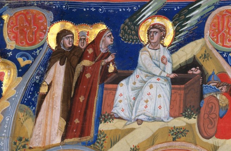 women at the tomb - illumated manuscript 1080
